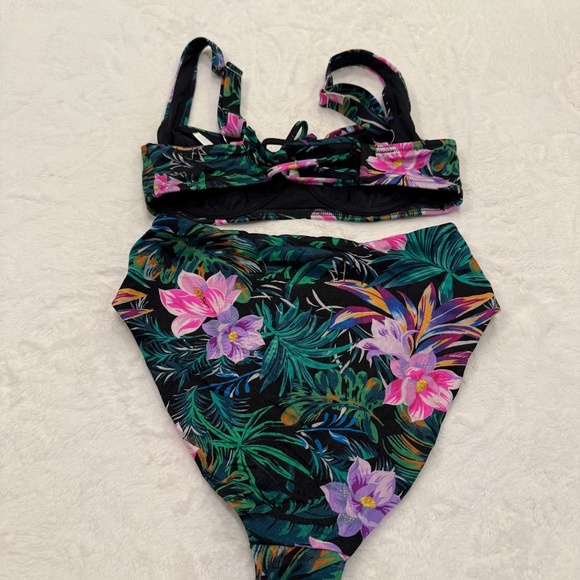 New! Victoria's Secret Black Palm Bikini Set 45574 - Picture 7 of 11